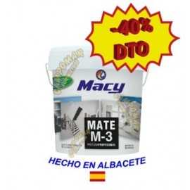 Pintura Plástica Mate M-3 Blanca Antimoho Macy