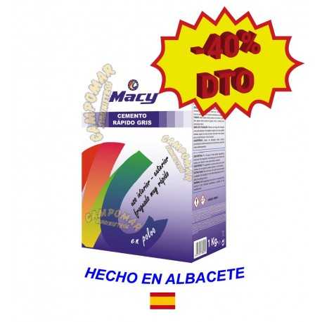 Cemento Rápido Gris Macy 1 Kg