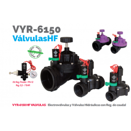 Electroválvula VYR-6150 Con Regulación De Caudal Rosca Hembra 1" 1/2 Vyrsa