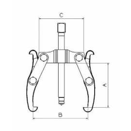 Extractor Mecánico 1404LT Forza 2/3 Patas Reversibles 135 X 180