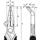  Alicate De Boca Semirredonda Punta Curva 45º Bahco 2427D