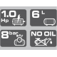 Compresor Pistón Sil-Tec 1CV 8Bar/6L Airum Nuair