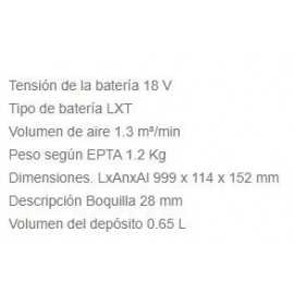 Aspirador DCL180ZB 18V S/Bat Makita