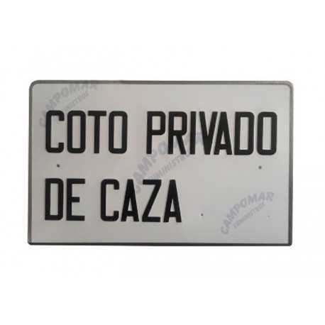 Placa Coto Privado De Caza 320X500 MM