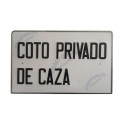 Placa Coto Privado De Caza 320X500 MM